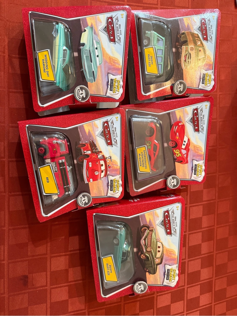 Disney/ Pixar Cars. 5 cars from Story Tellers collection.